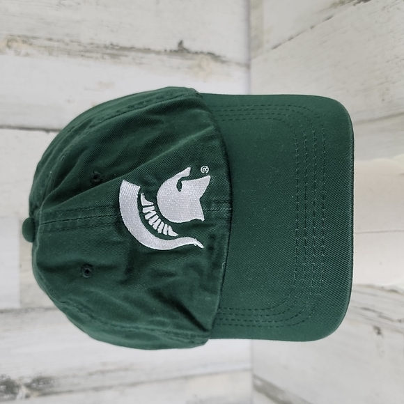 Michigan State Spartans green embroidered baseball hat cap adjustable - Picture 1 of 10